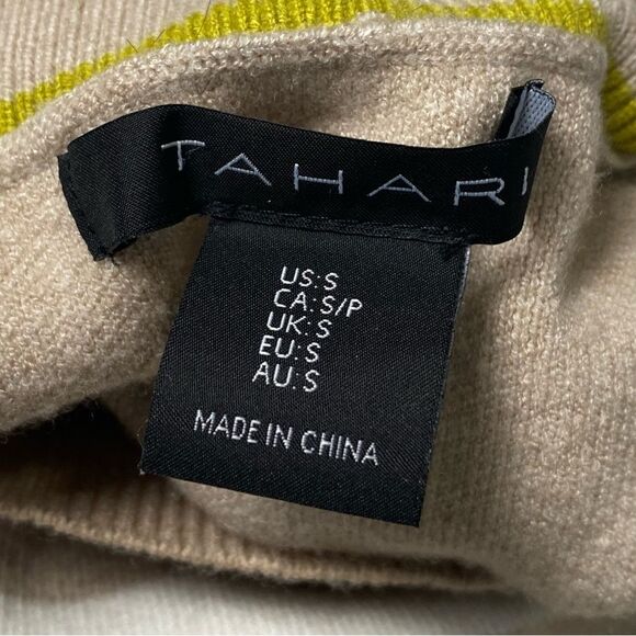 Tahari Super Soft Striped Mock Neck Tunic Sweater Women's Size Small - Picture 16 of 16